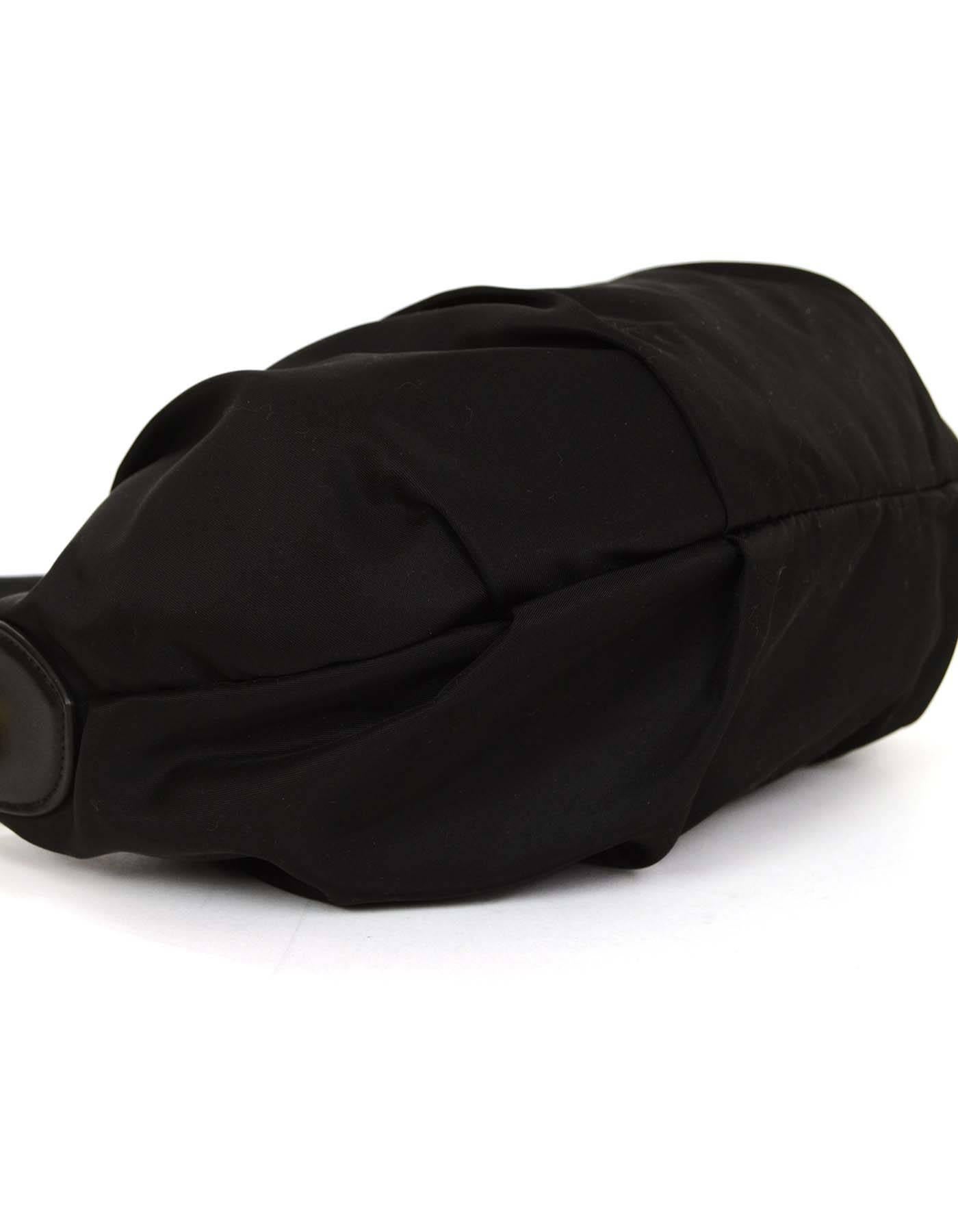 Women's Prada Black Nylon Shoulder Bag GHW