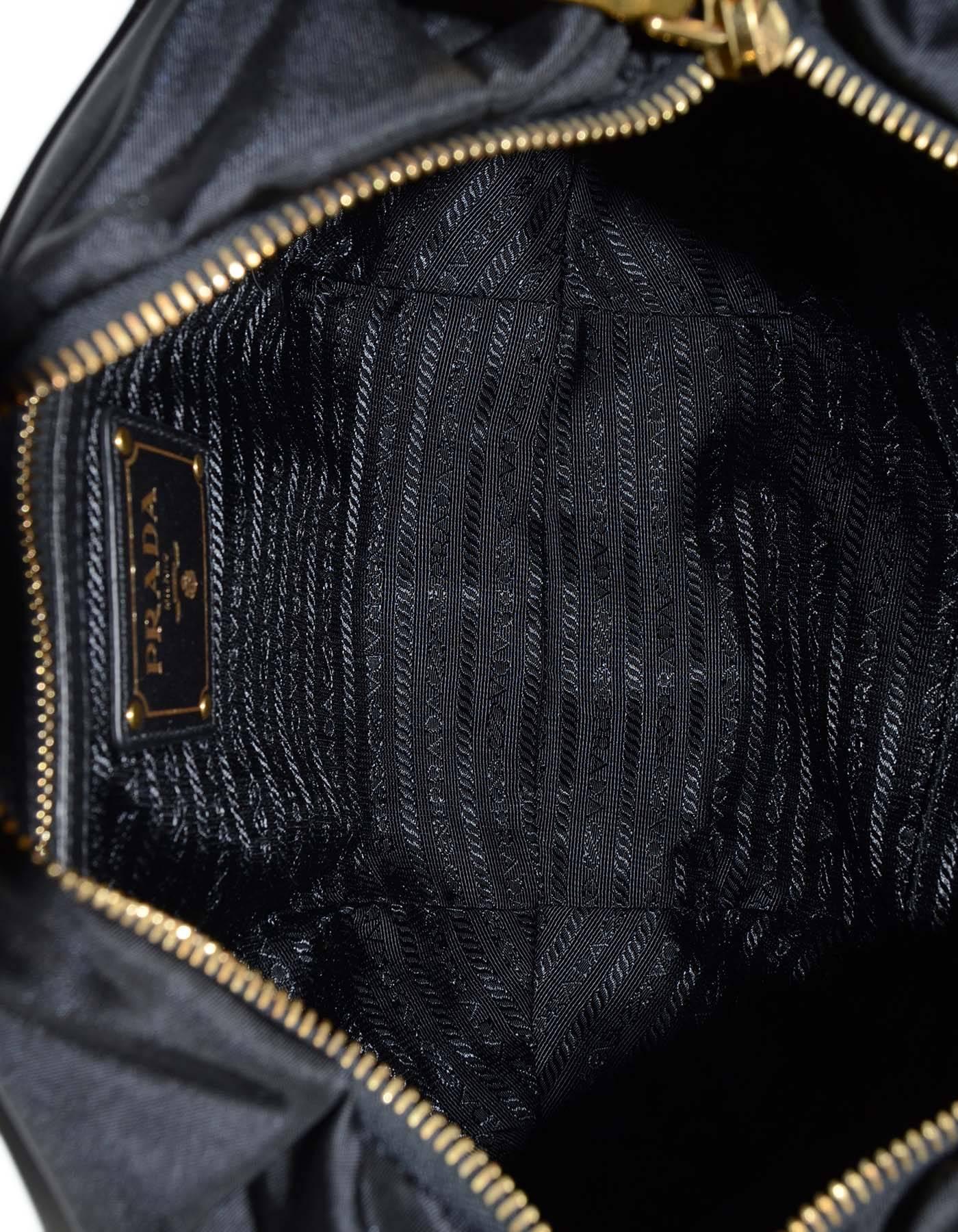 Prada Black Nylon Shoulder Bag GHW 2