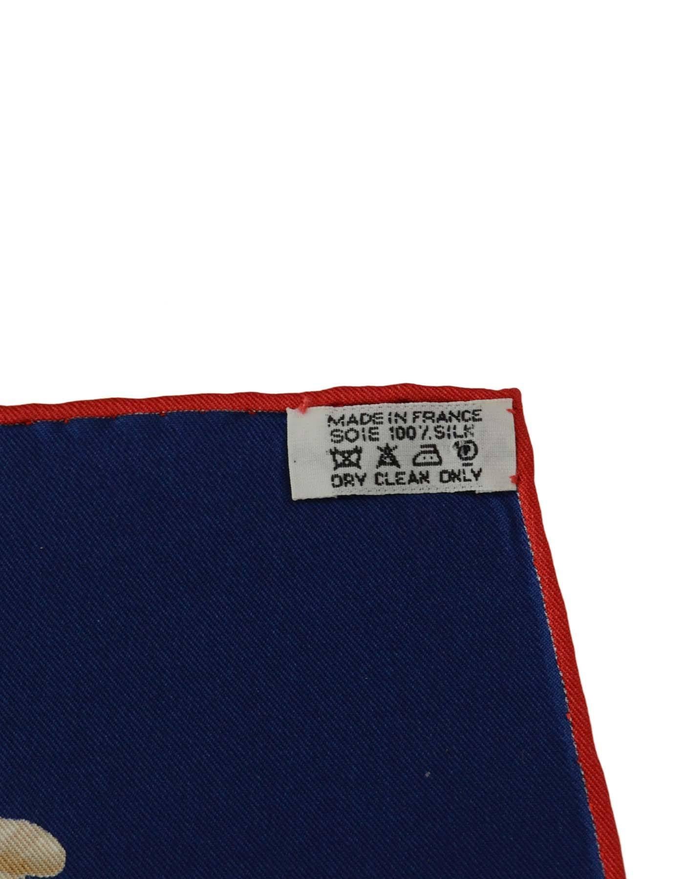 Women's Hermes Blue Multi-Colored ' Au Coeur Des Bois' Silk 90cm Silk Scarf