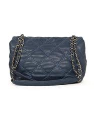 Chanel Blue Quilted CC Lock Flap Bag SHW