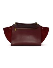 Celine Red Leather & Suede Small Trapeze Bag GHW