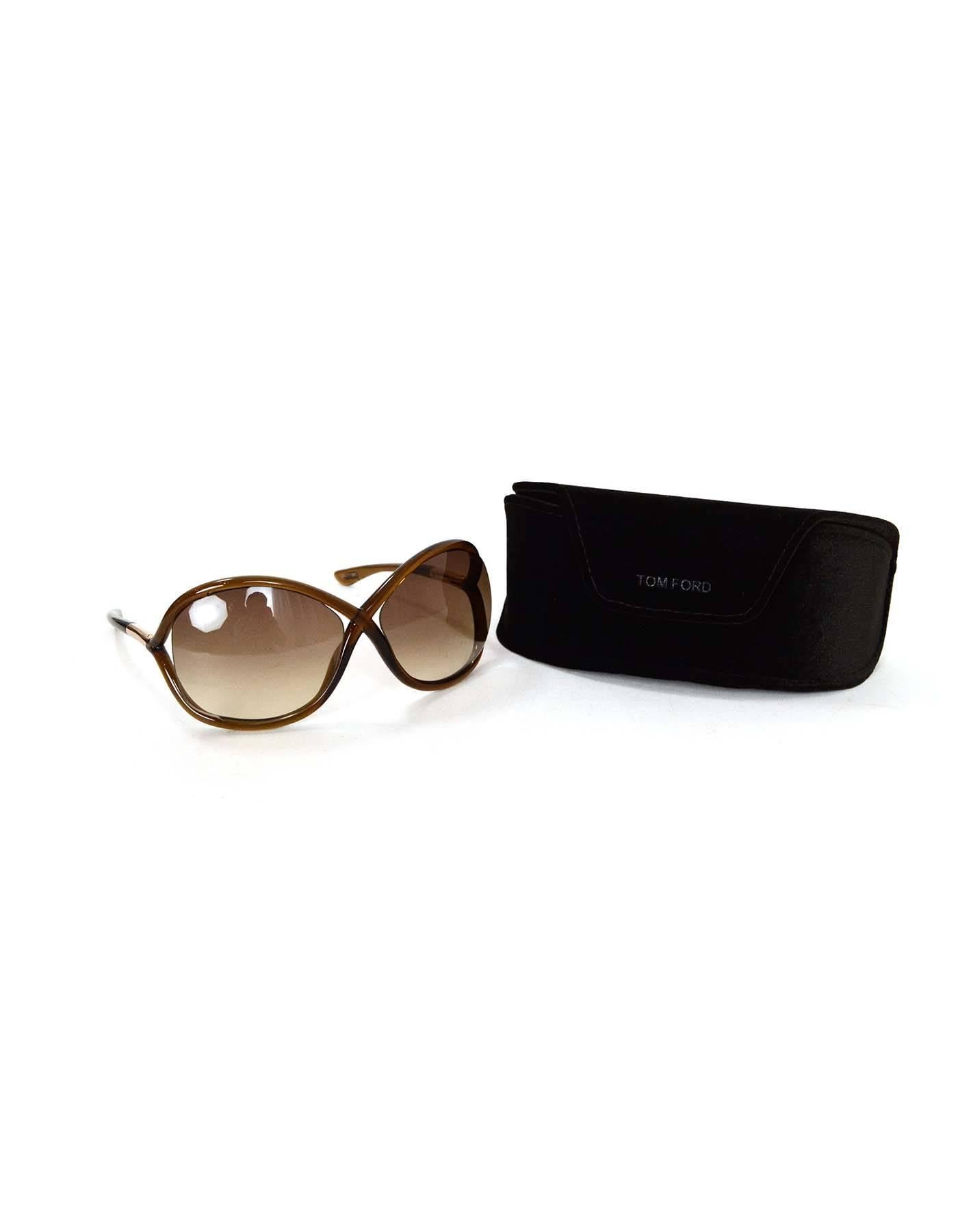 Tom Ford Brown Oversized 'Whitney' Sunglasses
Features 