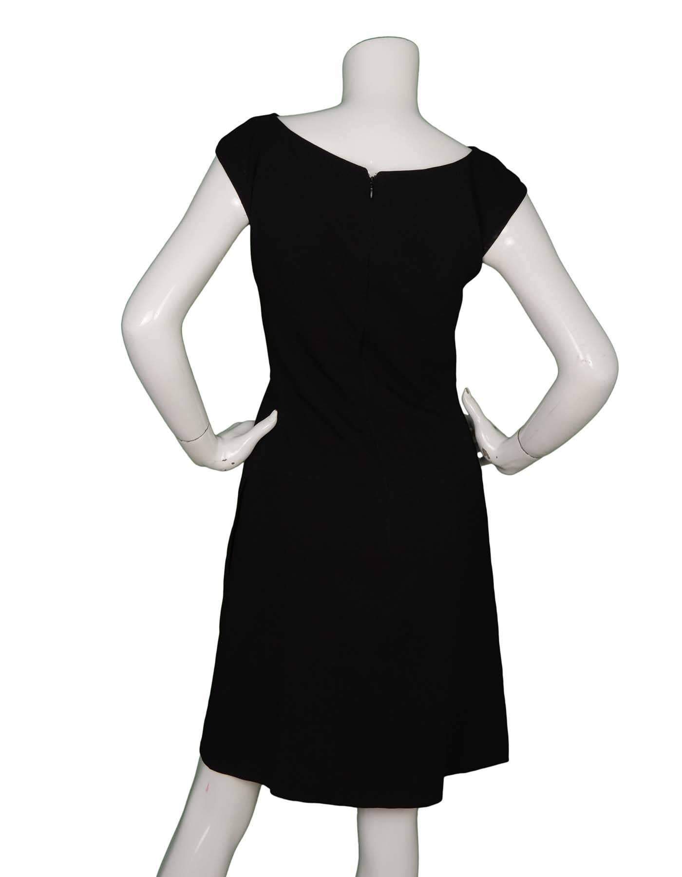 Prada Black Sleeveless A-Line Dress sz 38 In Excellent Condition In New York, NY