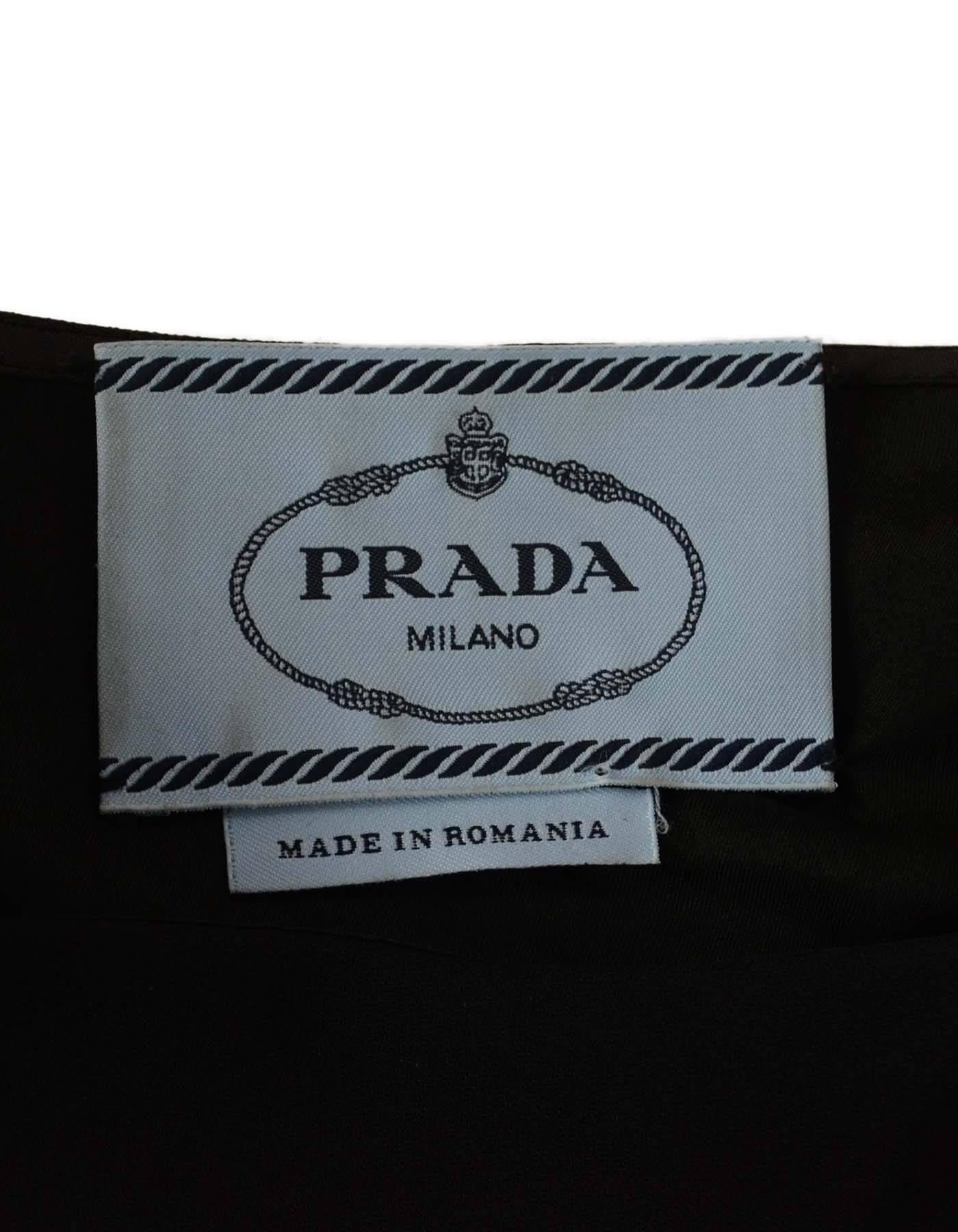 Women's Prada Black Sleeveless A-Line Dress sz 38
