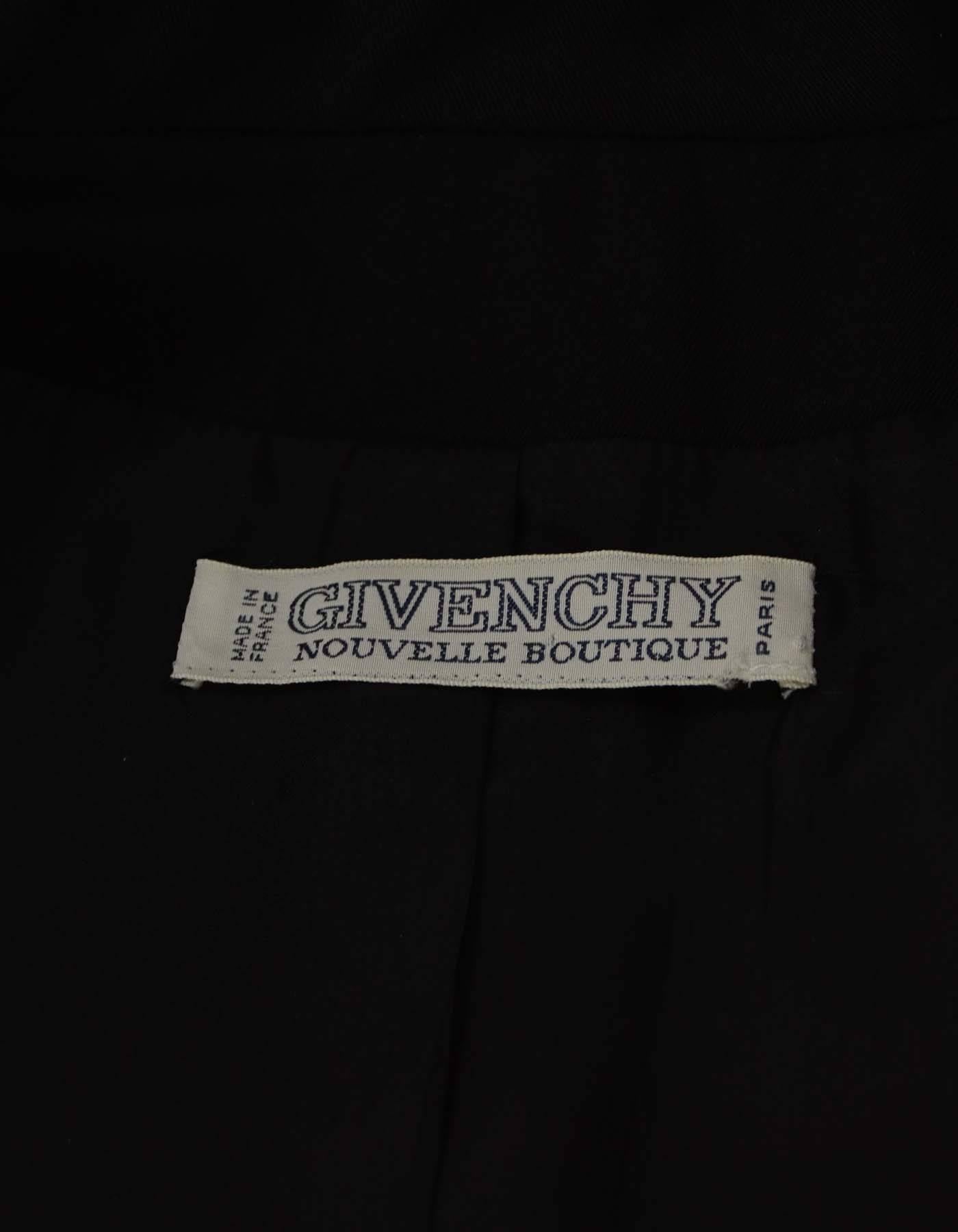 Givenchy Vintage Black Cropped Jacket sz S In Excellent Condition In New York, NY