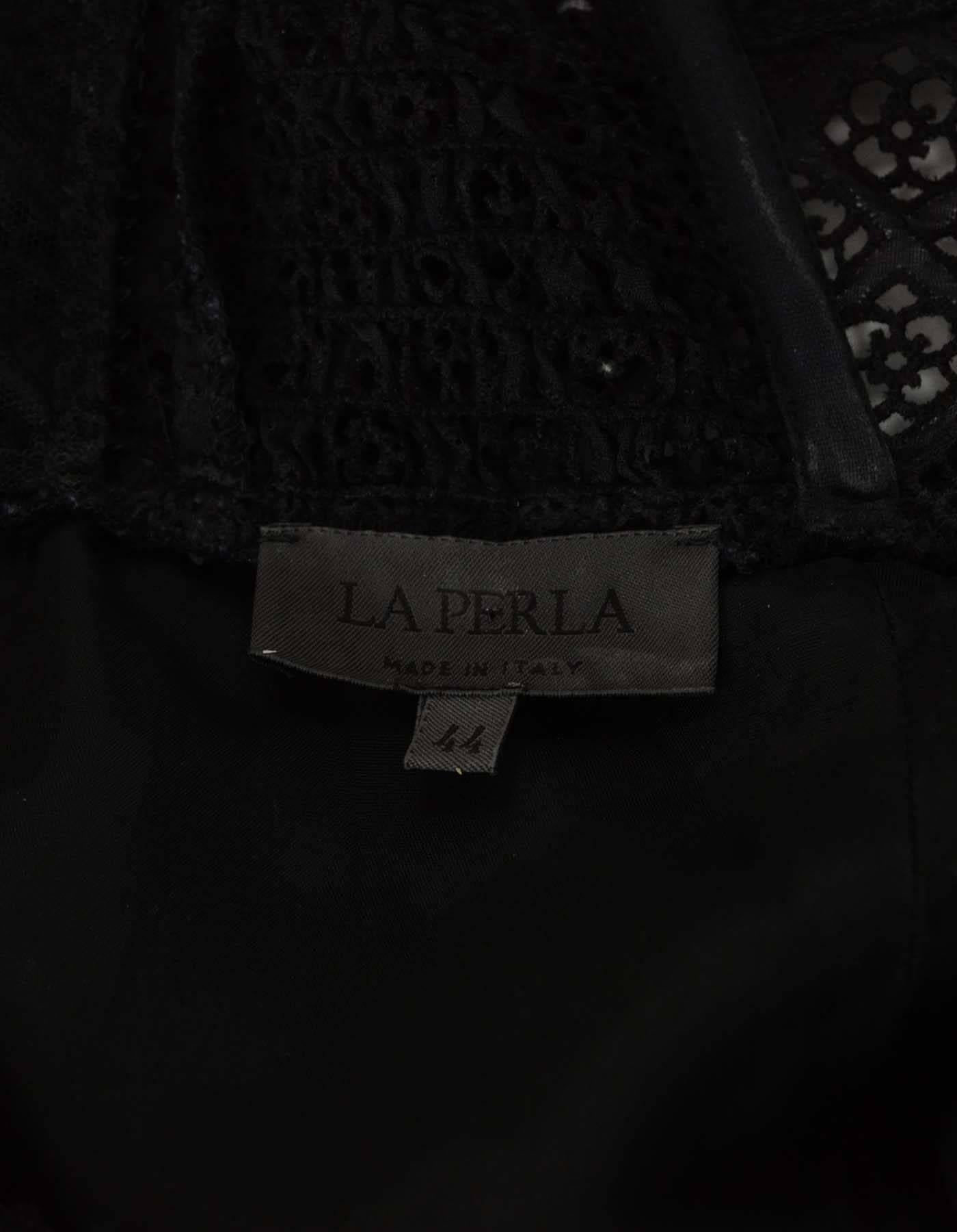 La Perla Silk & Lace Dress sz 44 In Excellent Condition In New York, NY