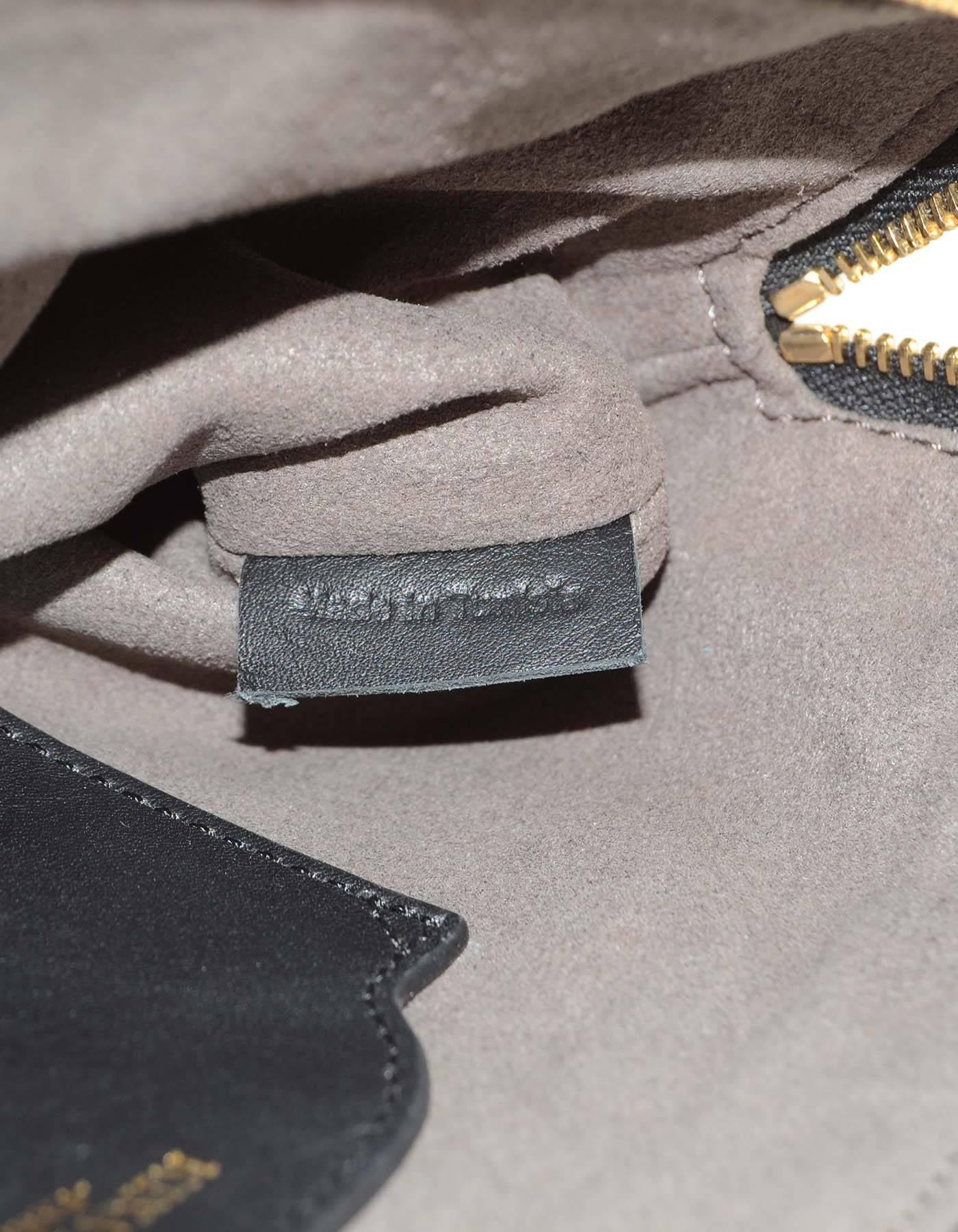 Nina Ricci Black Leather& Suede Crossbody Bag GHW 2