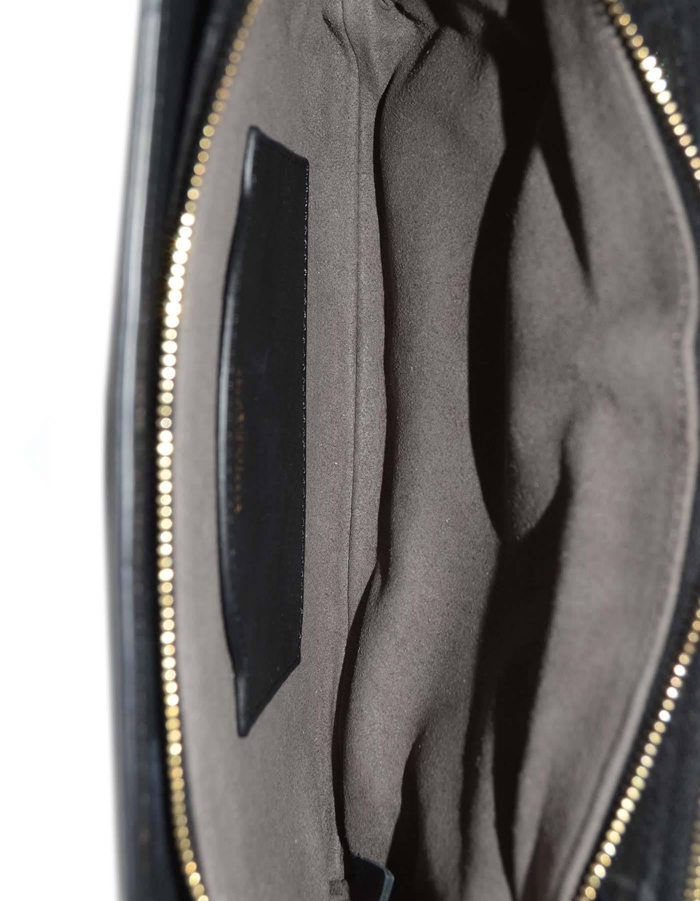 Nina Ricci Black Leather& Suede Crossbody Bag GHW 1