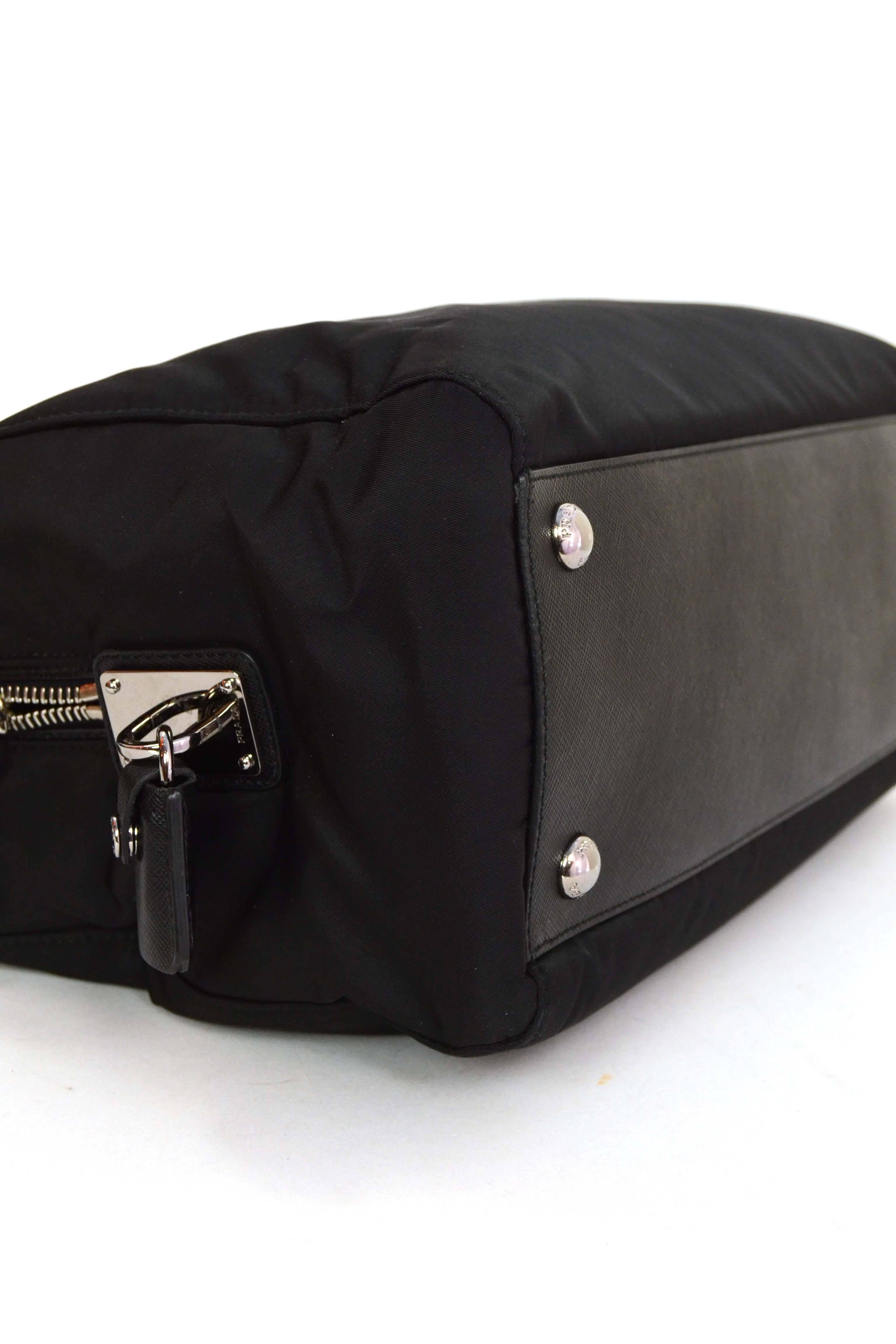 Women's Prada BN2300 Black Nylon Tote Crossbody Bag SHW