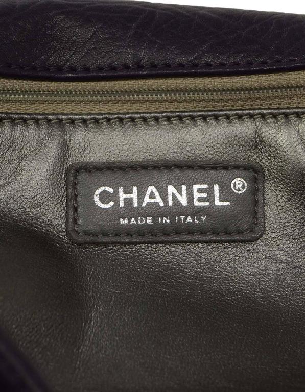 Chanel Plum Quilted Distressed Leather Flap Bag RHW For Sale at 1stDibs