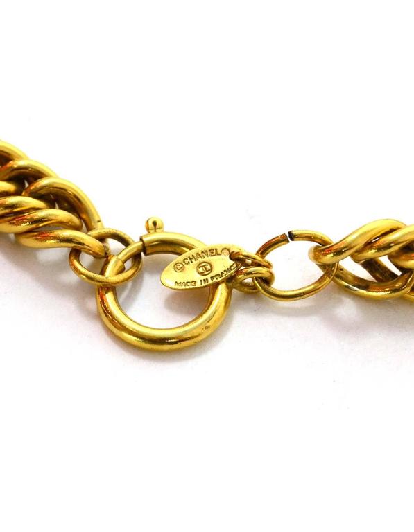 Chanel Gold Quilted Charm Choker Necklace For Sale at 1stDibs | chanel ...