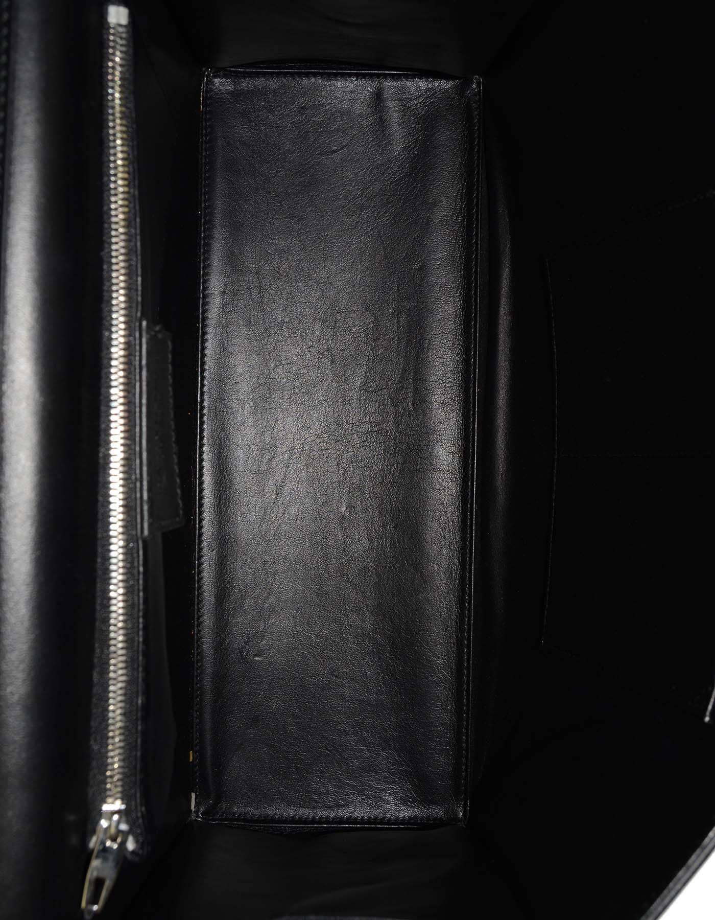 Balenciaga Black Calfskin Leather Le Dix Cartable M Satchel Bag GHW 2