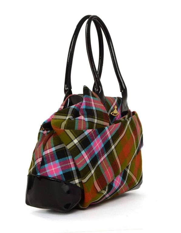 Vivienne Westwood Plaid Bedrock Tartan Shoulder Bag GHW For Sale at 1stdibs