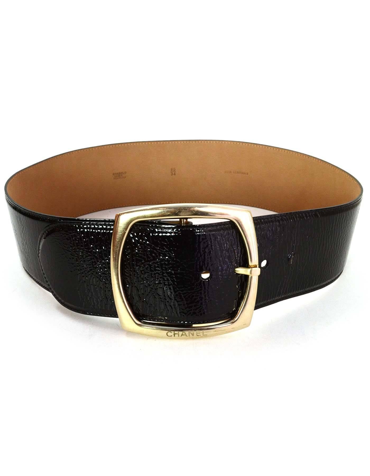 wide patent leather belt