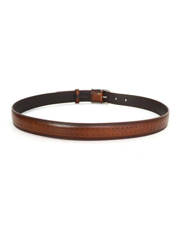 Louis Vuitton Brown Leather Belt sz 90 For Sale at 1stdibs