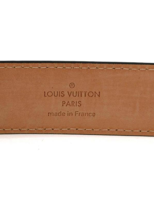 Louis Vuitton Black Epi Leather Belt sz 85 For Sale at 1stdibs