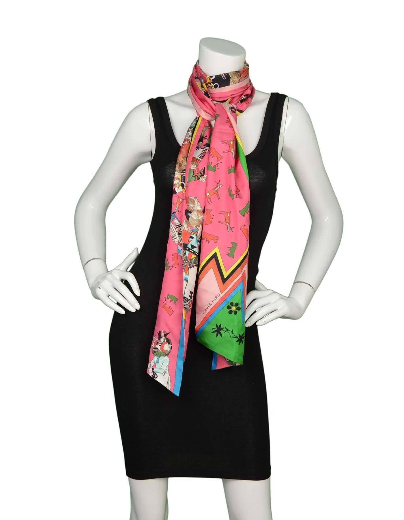 Hermes Rare Kermit Oliver Multi-Color Silk 