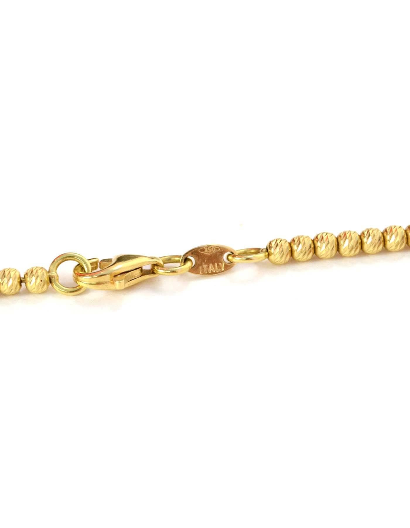 18k Faceted Beaded Gold 15.7