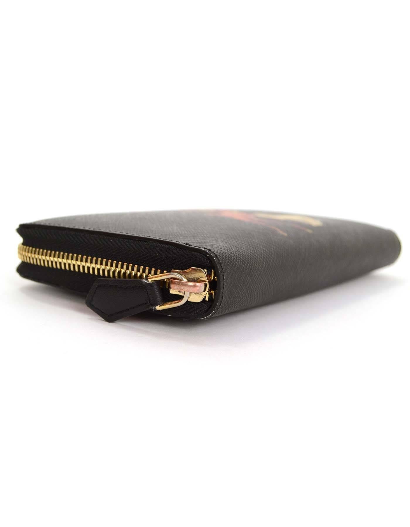 Givenchy Bambi Brieftasche mit Reißverschluss und Saffianomuster im Zustand „Hervorragend“ in New York, NY
