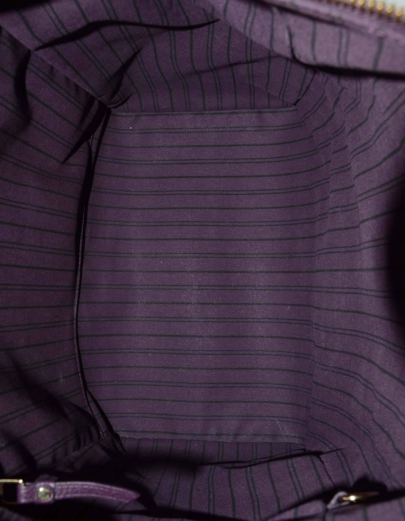 Louis Vuitton Aube Purple Monogram Empreinte Lumeniuse PM Tote GHW 1