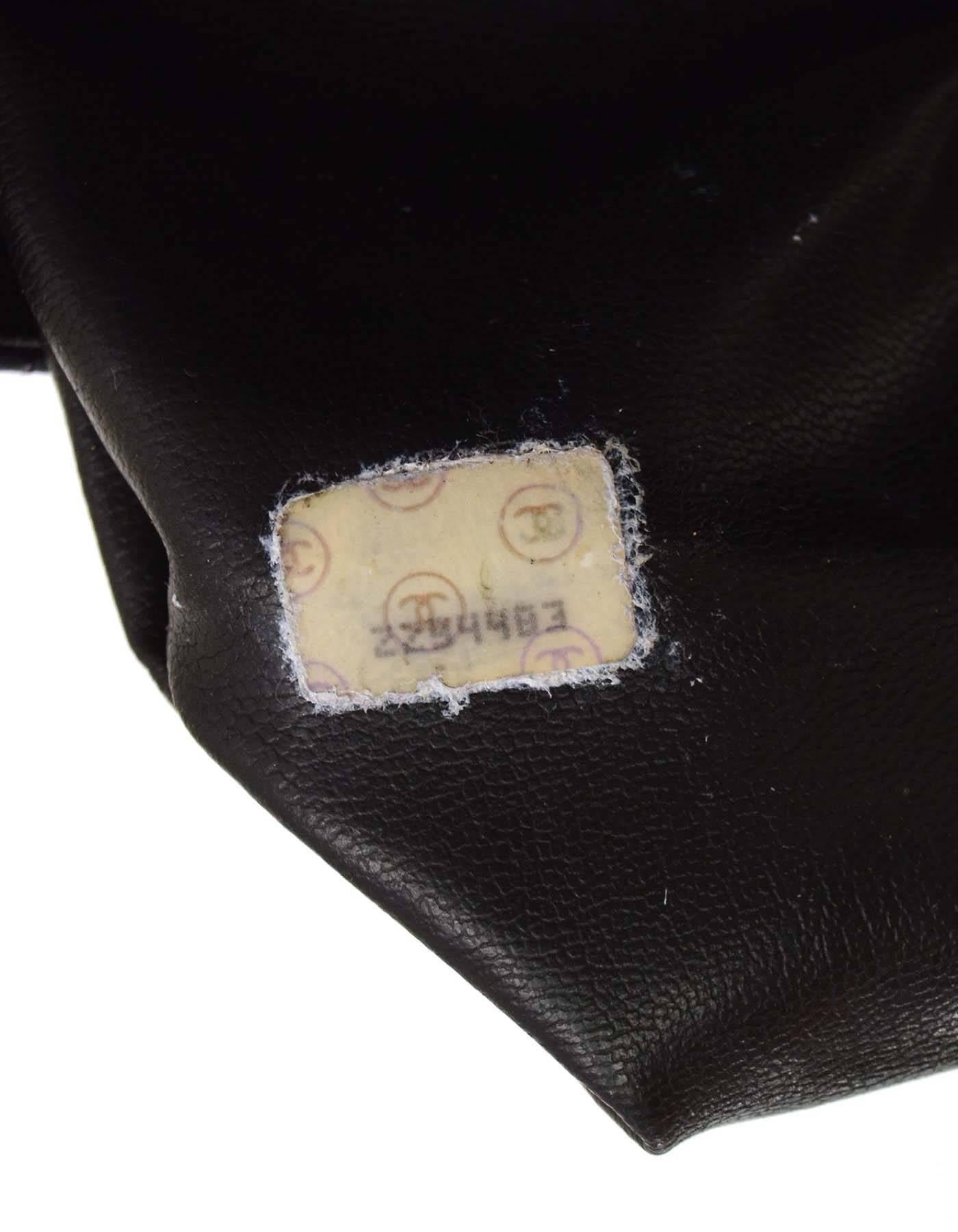 Chanel Black Quilted Flap Belt Bag sz 75 GHW 4