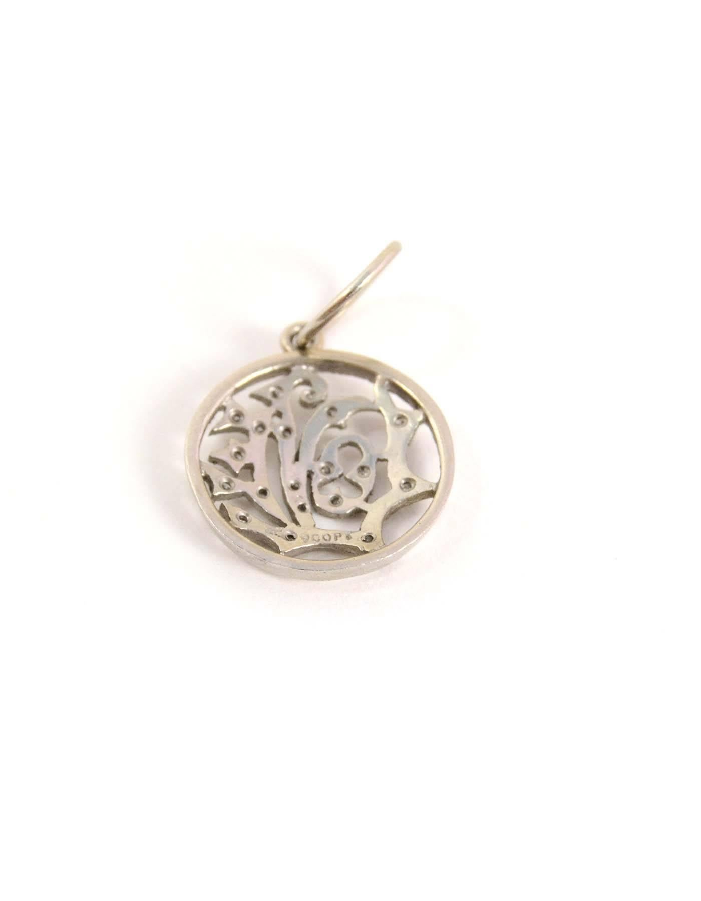 Cathy Waterman Platinum & Diamond Love Pendant In Excellent Condition In New York, NY