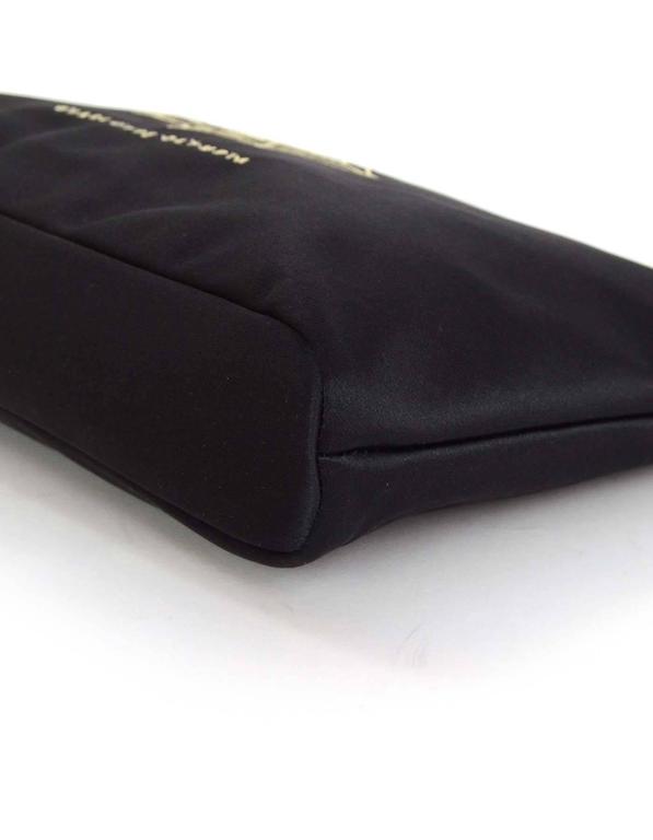 Charlotte Olympia Black Satin 'Cat Nap' Eye Mask and Clutch Set For