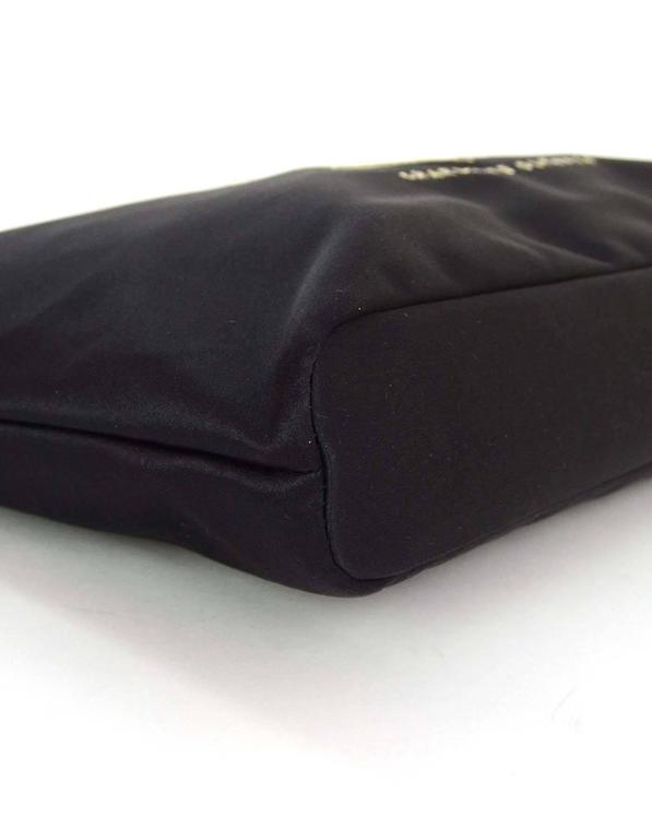 Charlotte Olympia Black Satin 'Cat Nap' Eye Mask and Clutch Set For