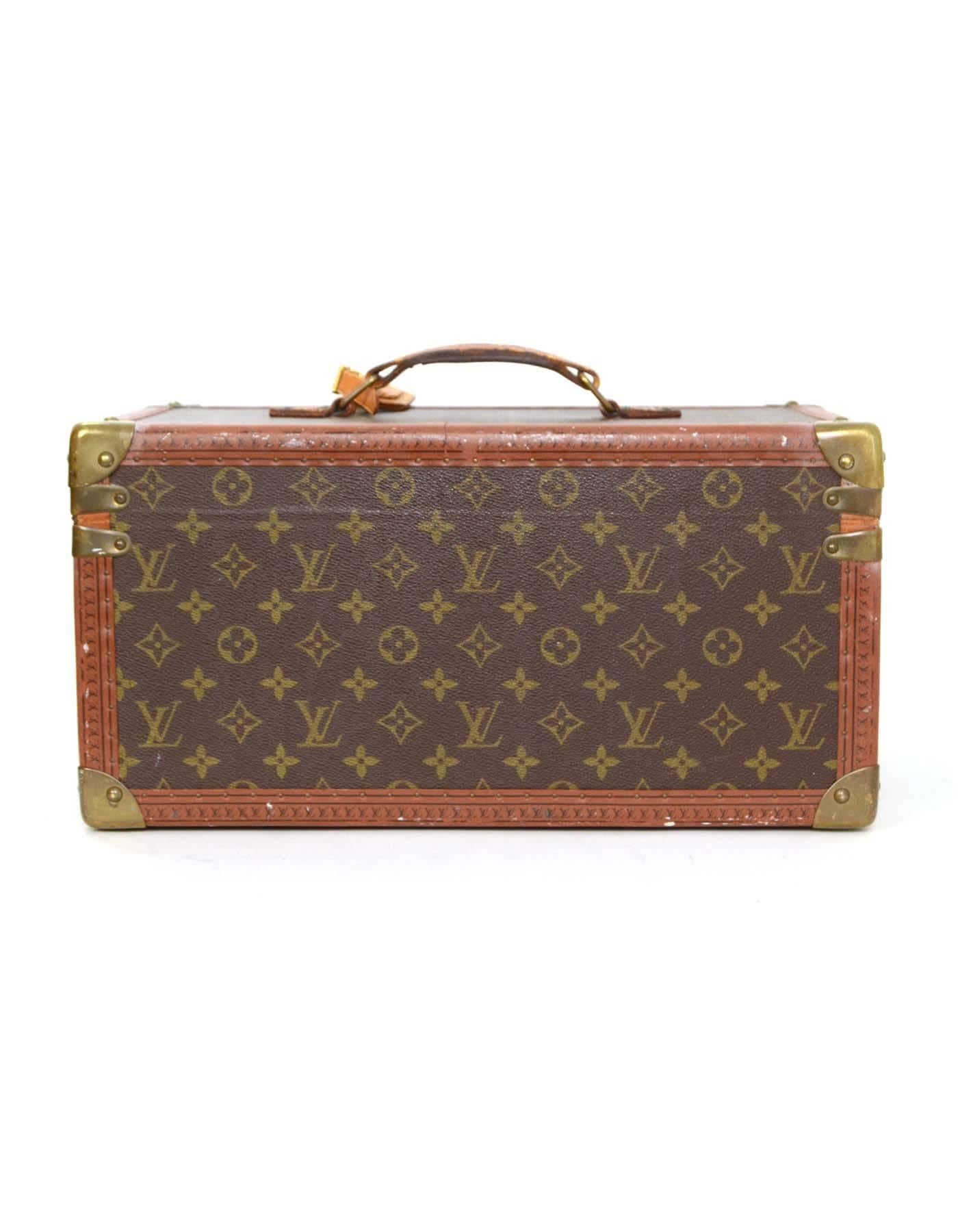 Brown Louis Vuitton Vintage Monogram Beauty/Travel Case BHW