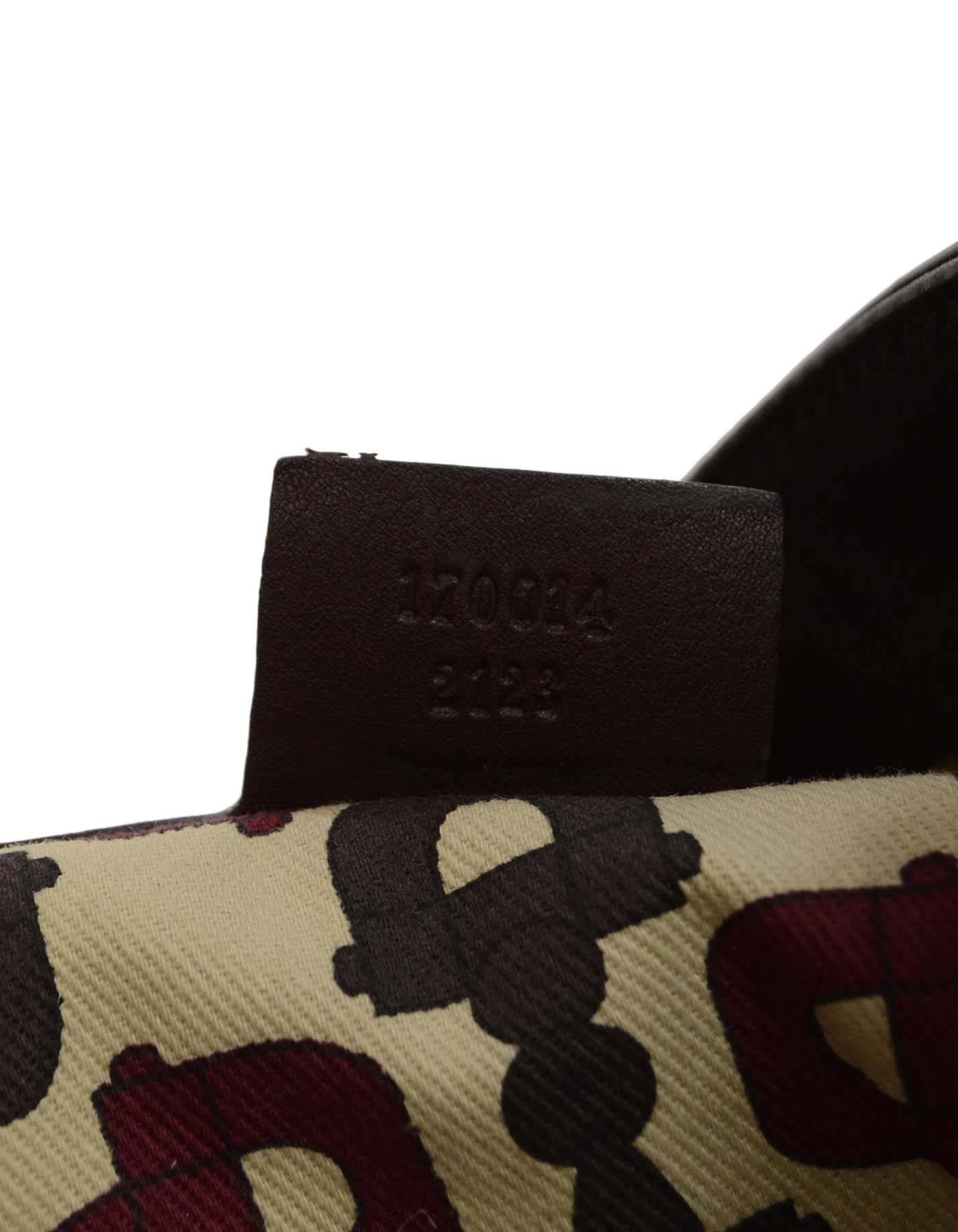 Gucci Brown Monogram Leather Hobo Bag GHW 1