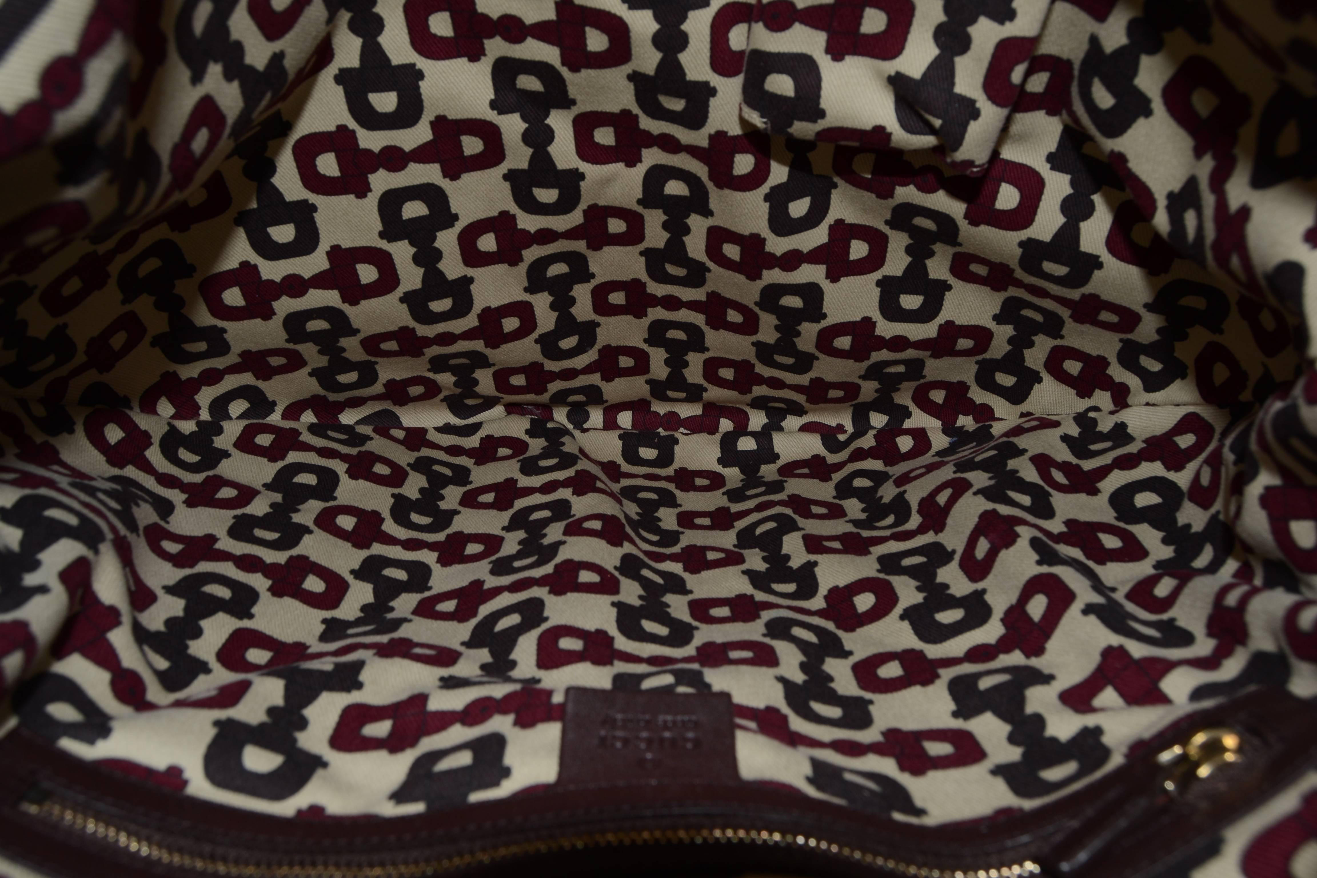 Black Gucci Brown Monogram Leather Hobo Bag GHW