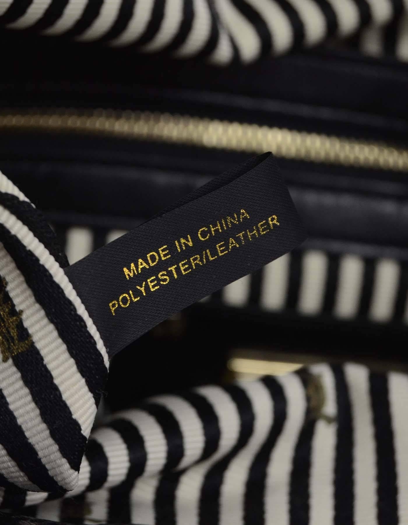 LAMB Black & Tan Monogram Clutch GHW 2