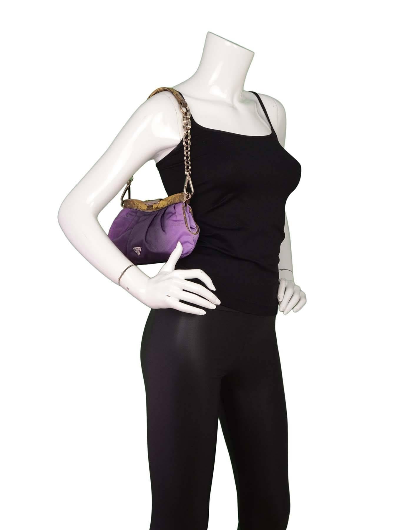 Prada Purple Ombre Satin Evening Bag SHW For Sale at 1stDibs | prada ...