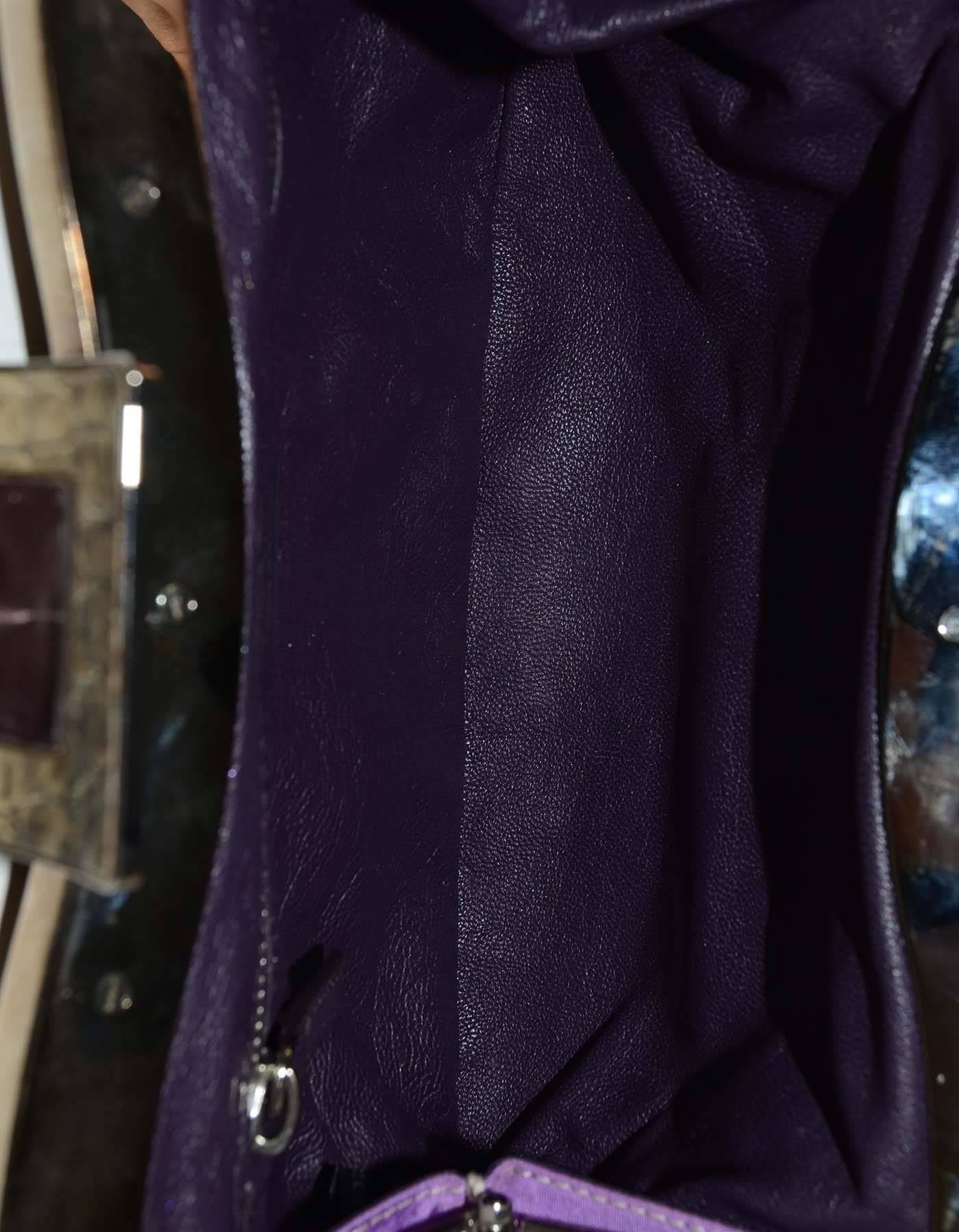 Prada Purple Ombre Satin Evening Bag SHW In Excellent Condition In New York, NY