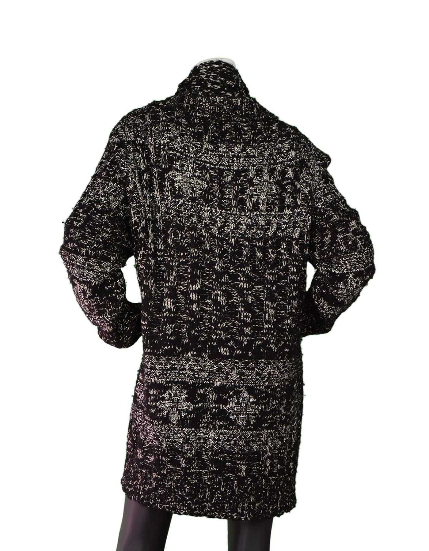 chanel black and white scarf