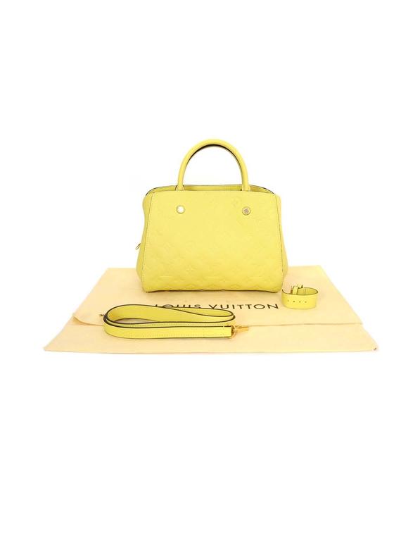 Louis Vuitton Citrine Yellow Monogram Empreinte Montaigne BB