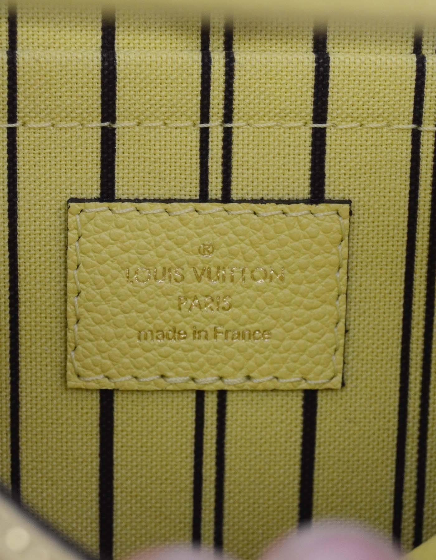 Women's Louis Vuitton Citrine Yellow Monogram Empreinte Montaigne BB Crossbody Bag GHW