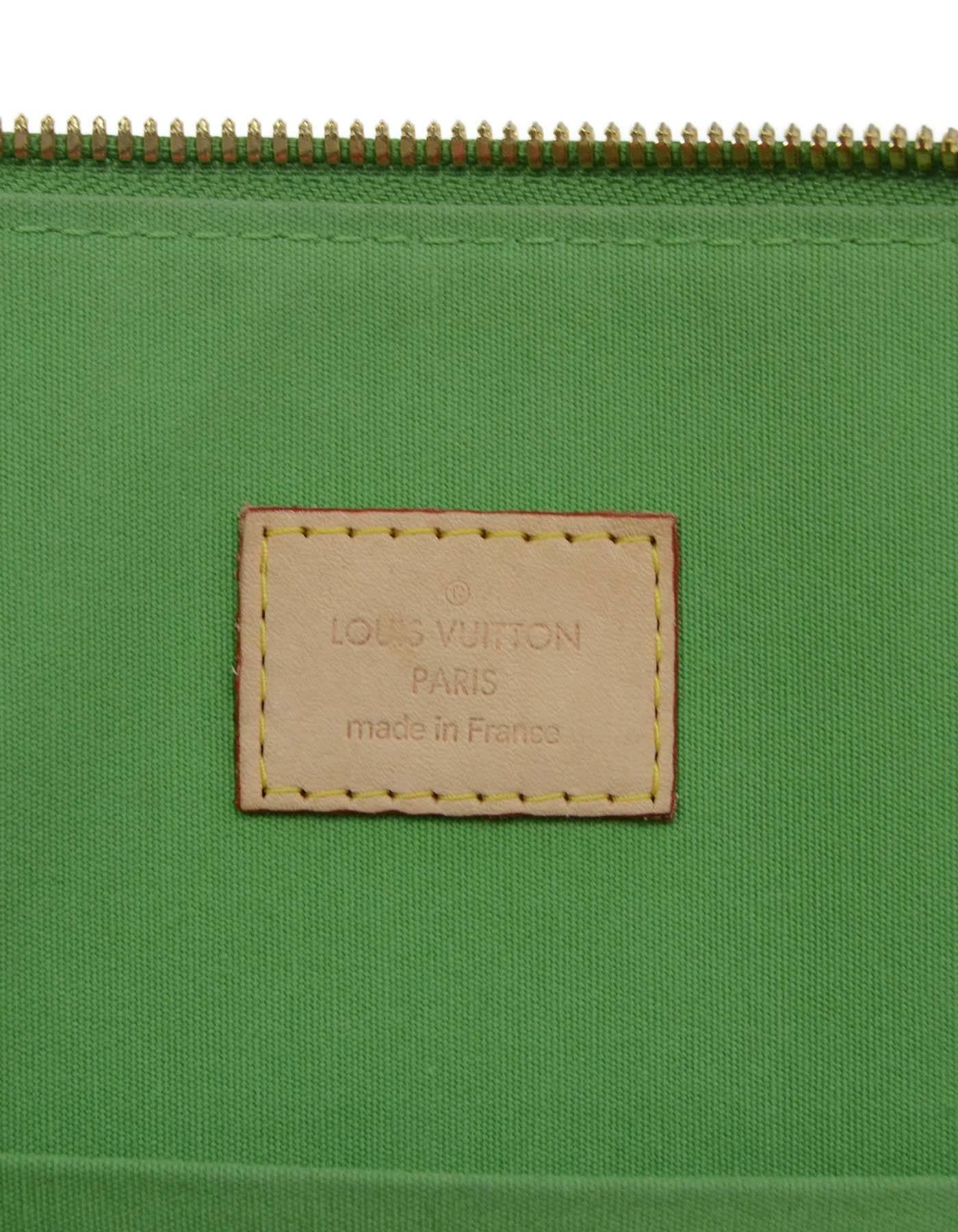 Women's Louis Vuitton Green Monogram Vernis Rare Stephen Sprouse Roses Alma GM