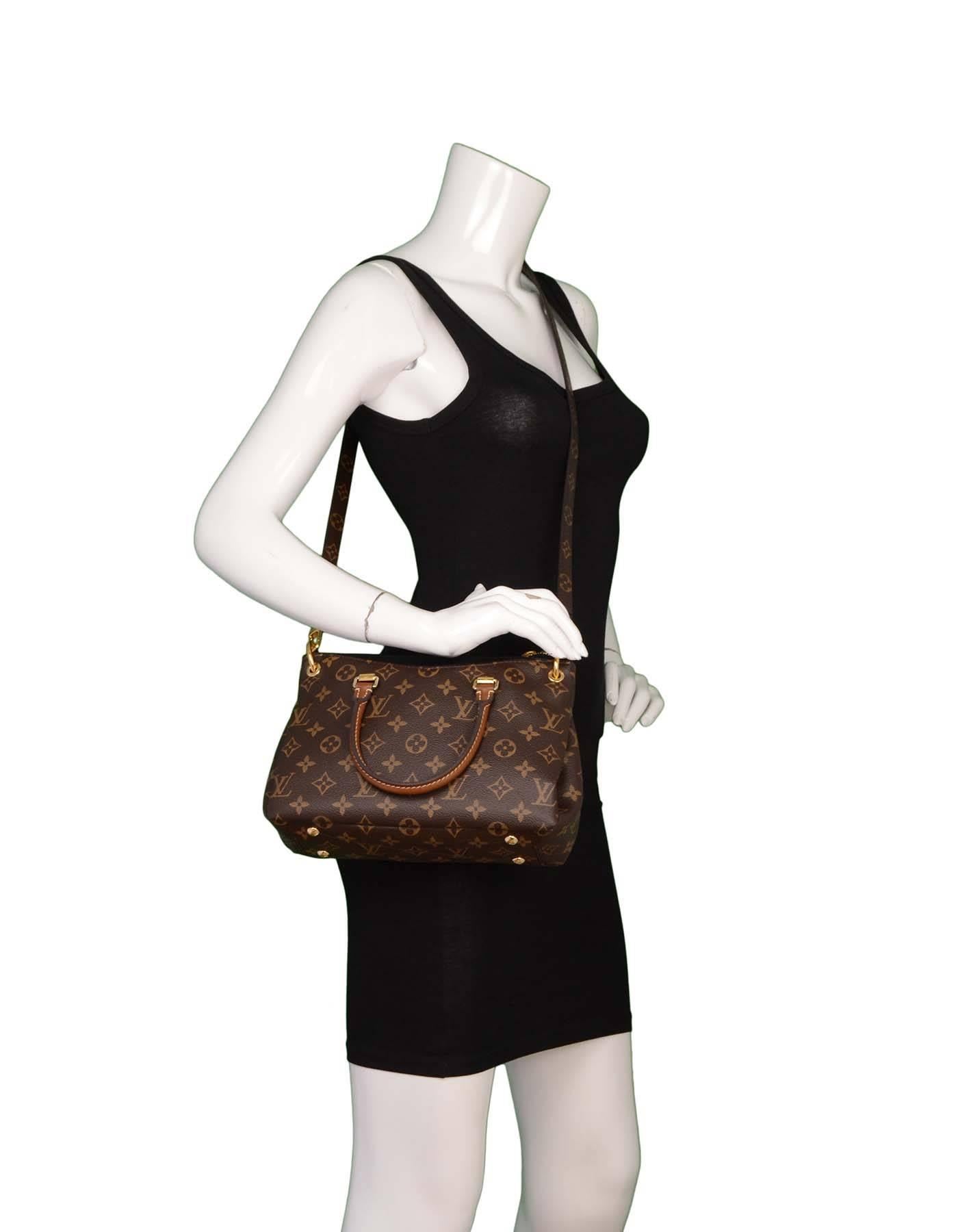 Louis Vuitton Monogram Canvas & Black Leather Pallas BB Crossbody Bag GHW 2