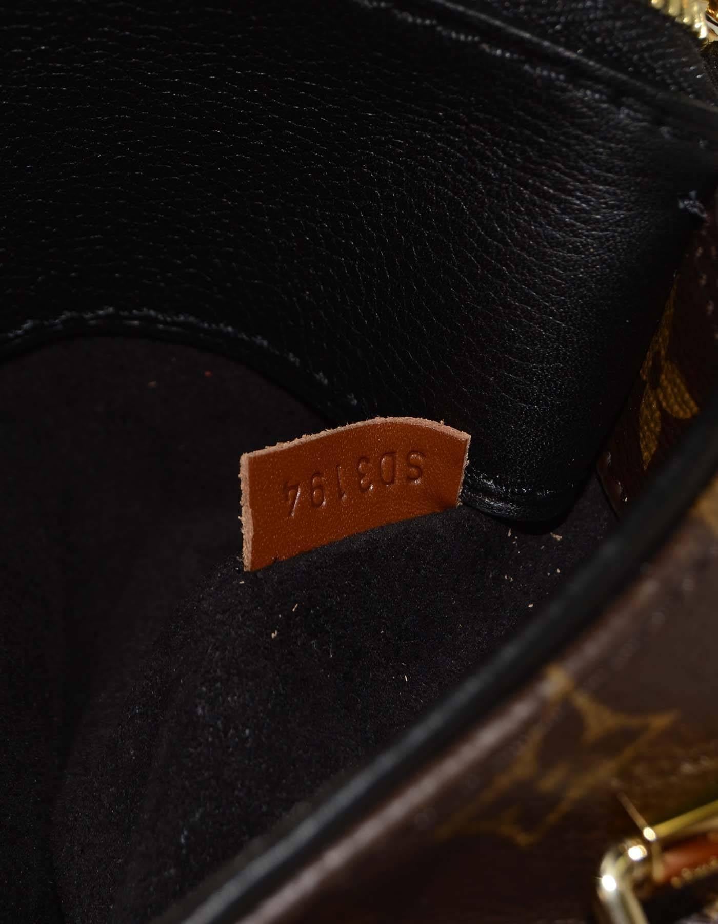 Louis Vuitton Monogram Canvas & Black Leather Pallas BB Crossbody Bag GHW In Excellent Condition In New York, NY