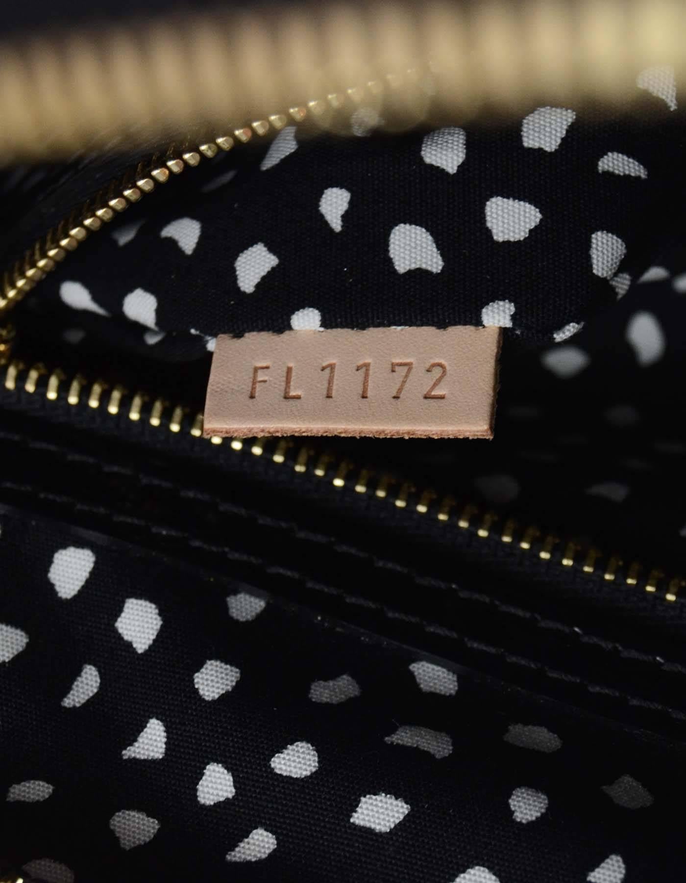 Women's Louis Vuitton Rare Yayoi Kusama Dots Infinity Vernis Lockit MM Bag GHW