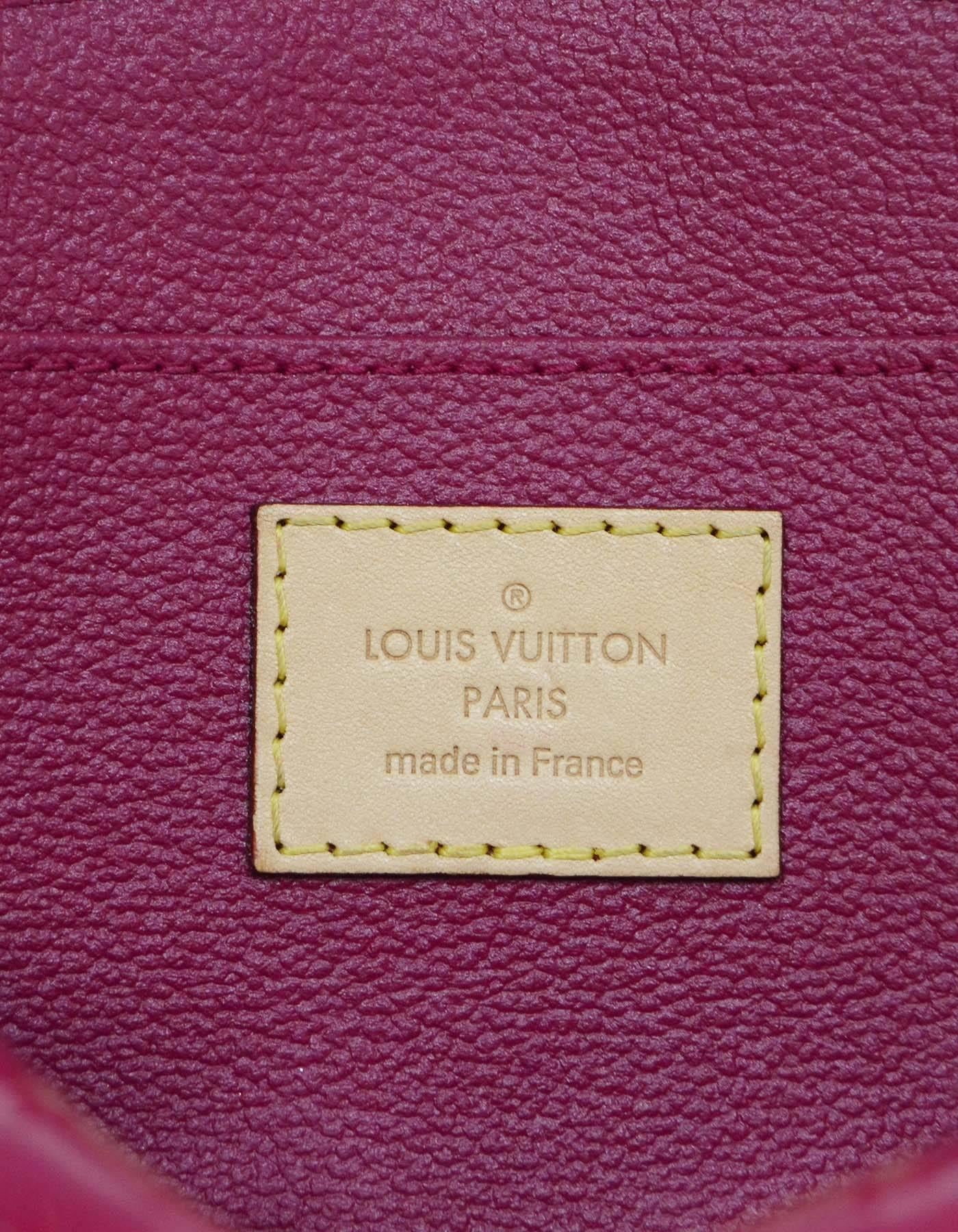 Louis Vuitton Magenta Vernis Cosmetic Pouch GHW 1