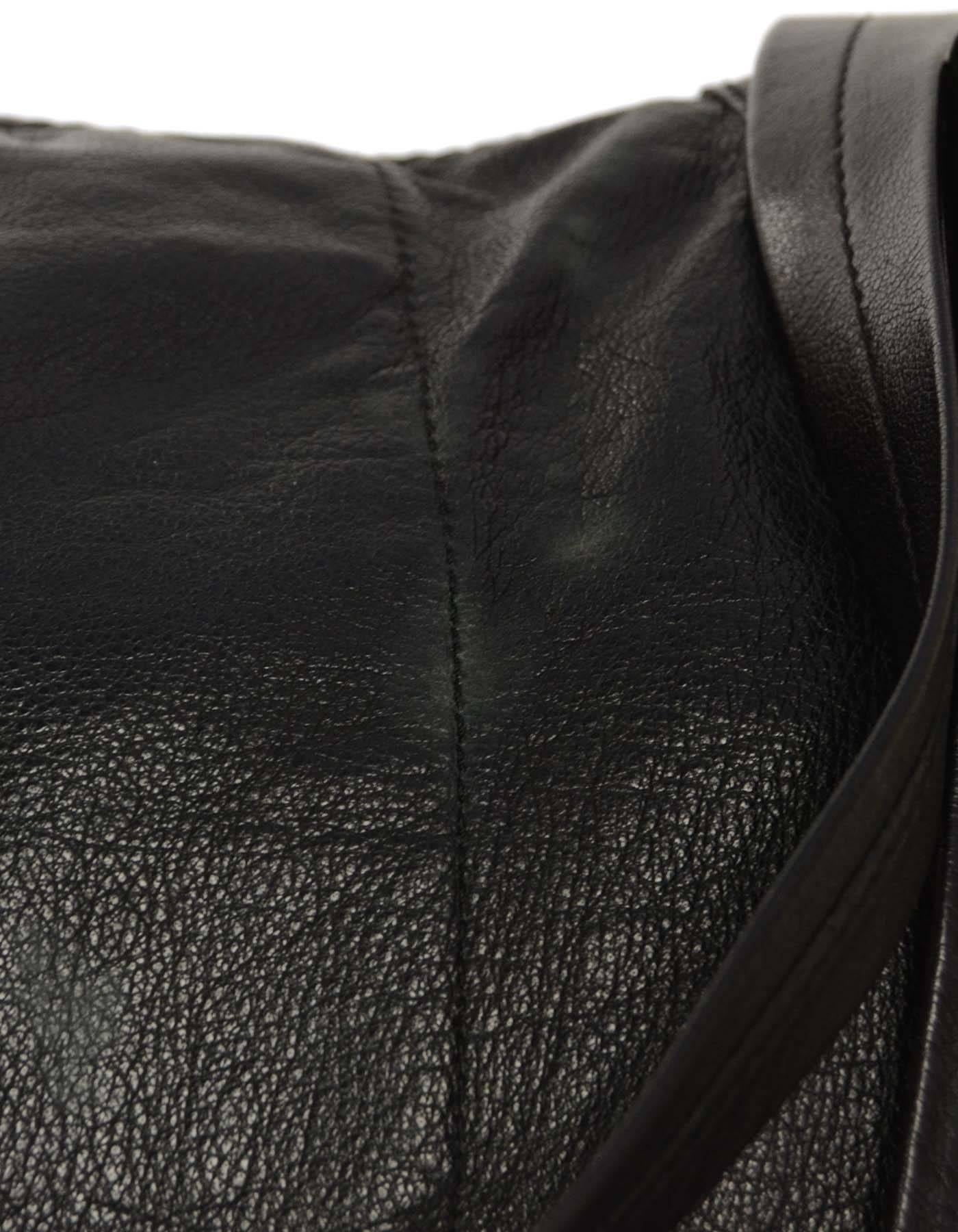 Rick Owens Black Distressed Leather Tote Bag GHW 3