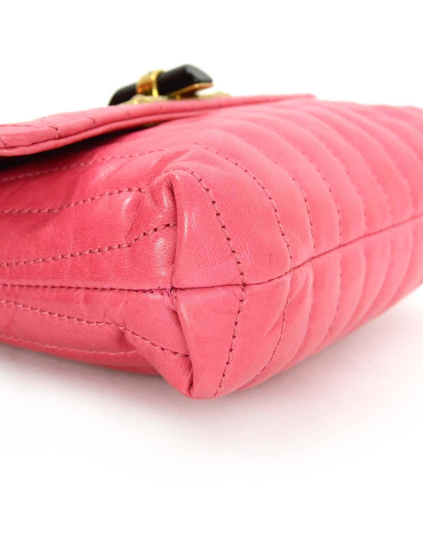 Lanvin Pink Leather Happy Crossbody Bag BHW 1
