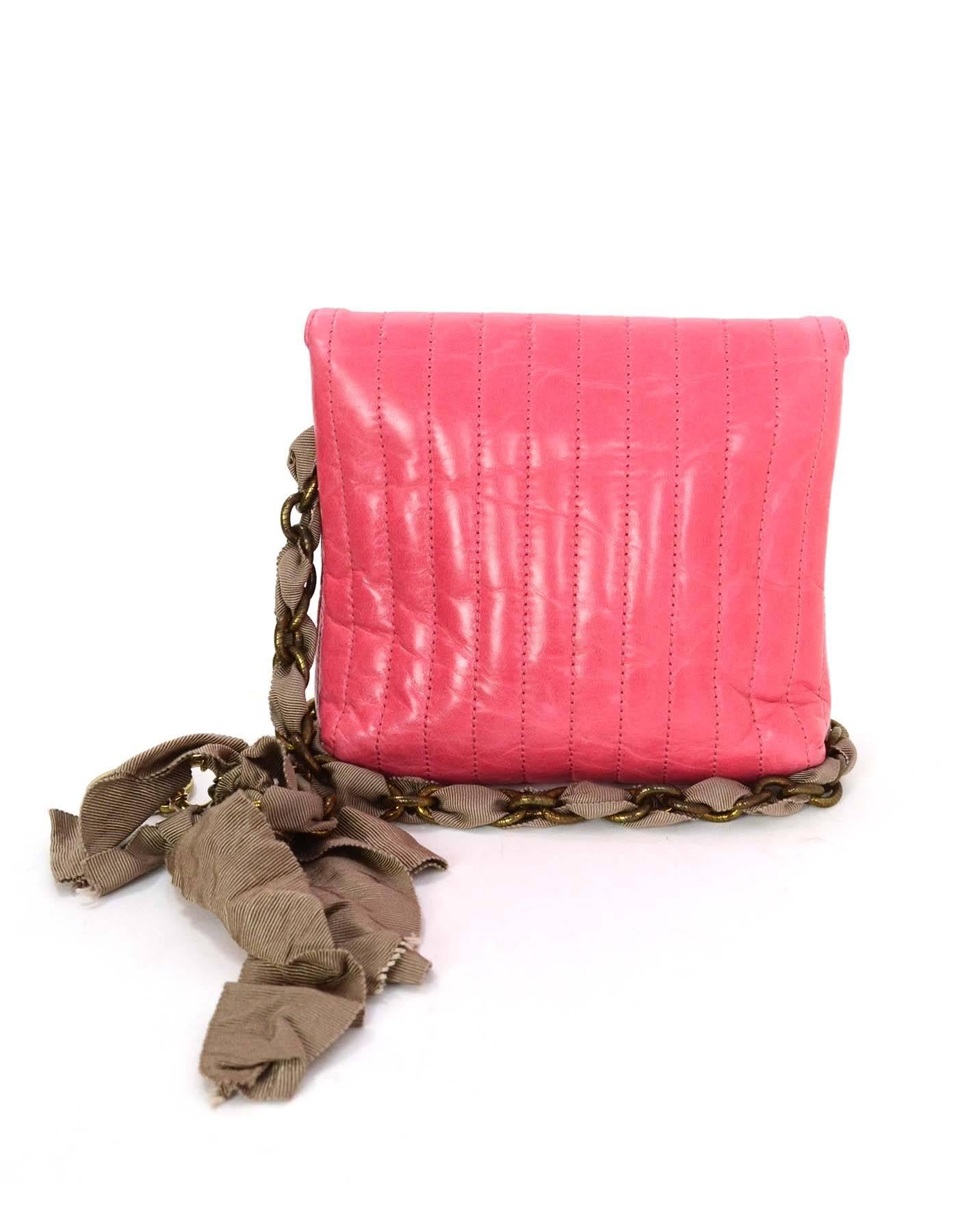 Women's Lanvin Pink Leather Happy Crossbody Bag BHW