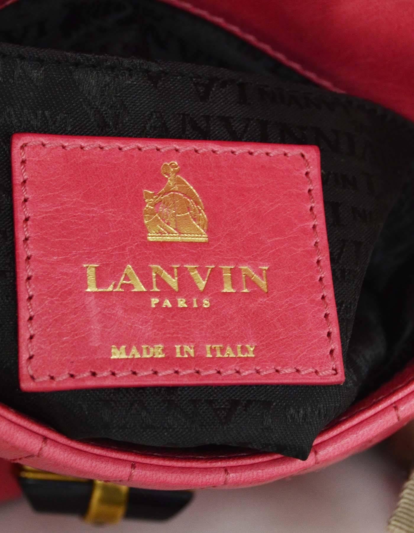 Lanvin Pink Leather Happy Crossbody Bag BHW 4