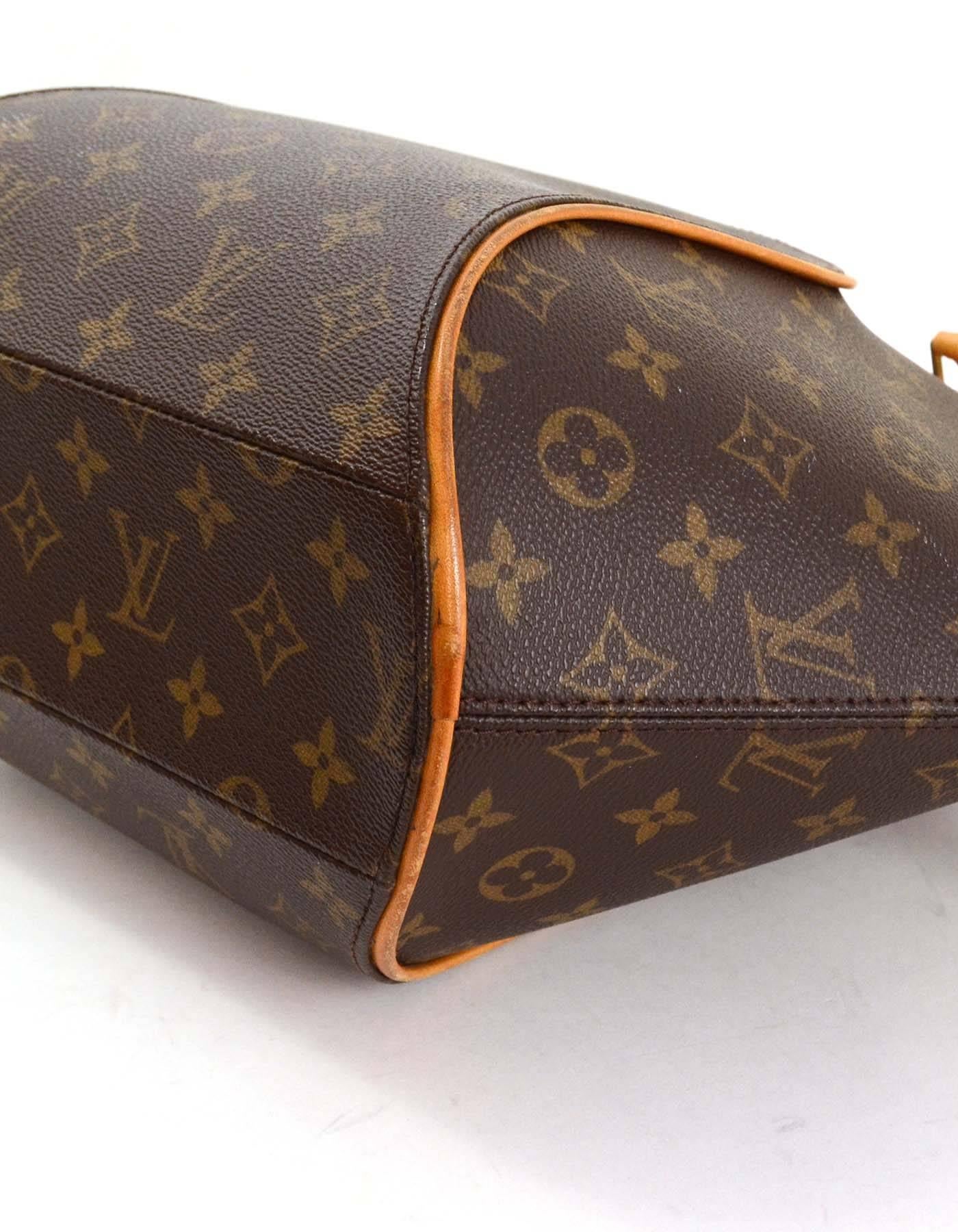 Brown Louis Vuitton Monogram Ellipse MM Bag w/ Strap GHW