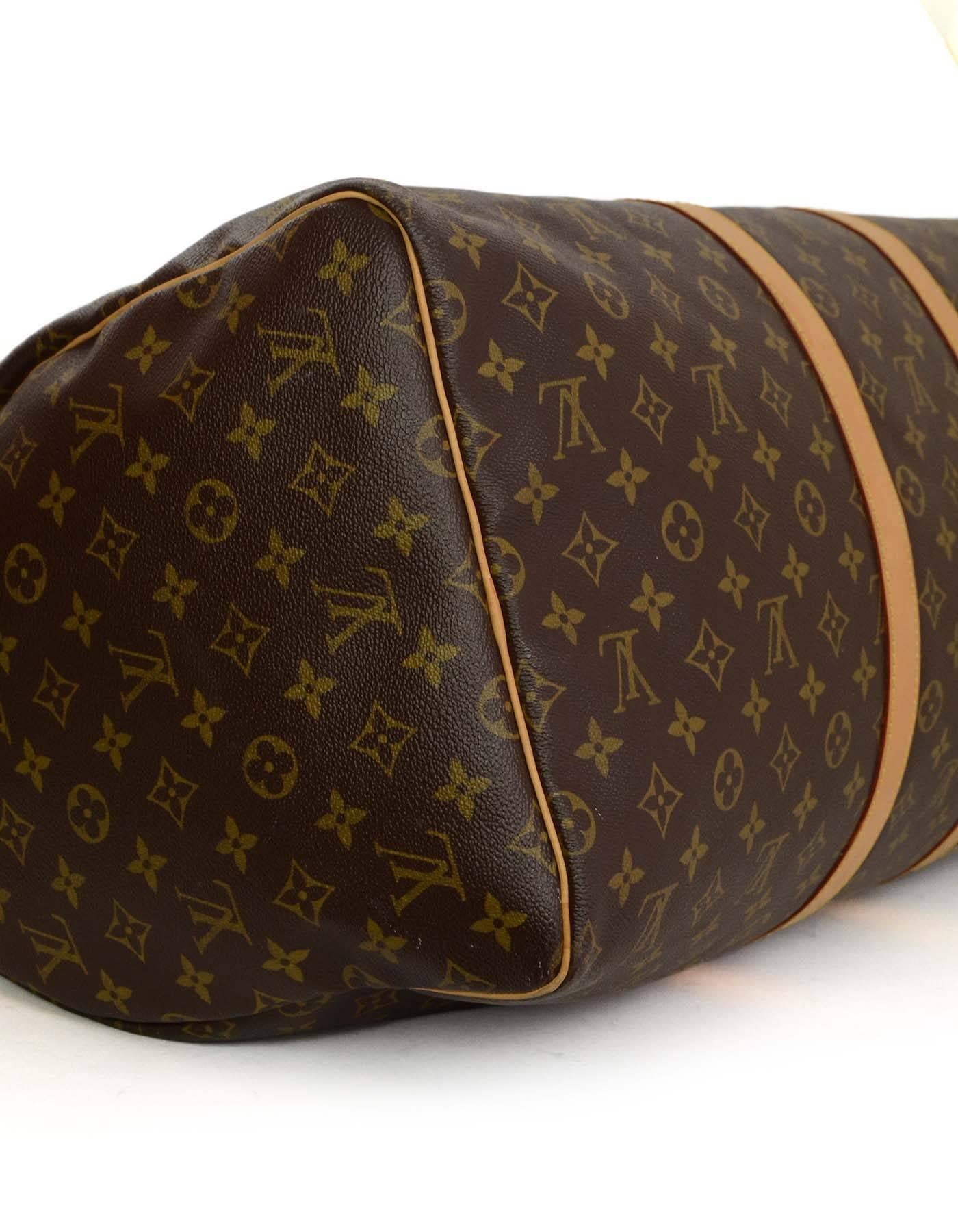 Women's or Men's Louis Vuitton Monogram Keepall 55 Luggage GHW