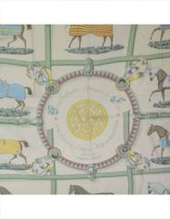 Hermes Silk and Cashmere Pastel Couvertures Et Tenues De Jour 140cm Shawl Scarf