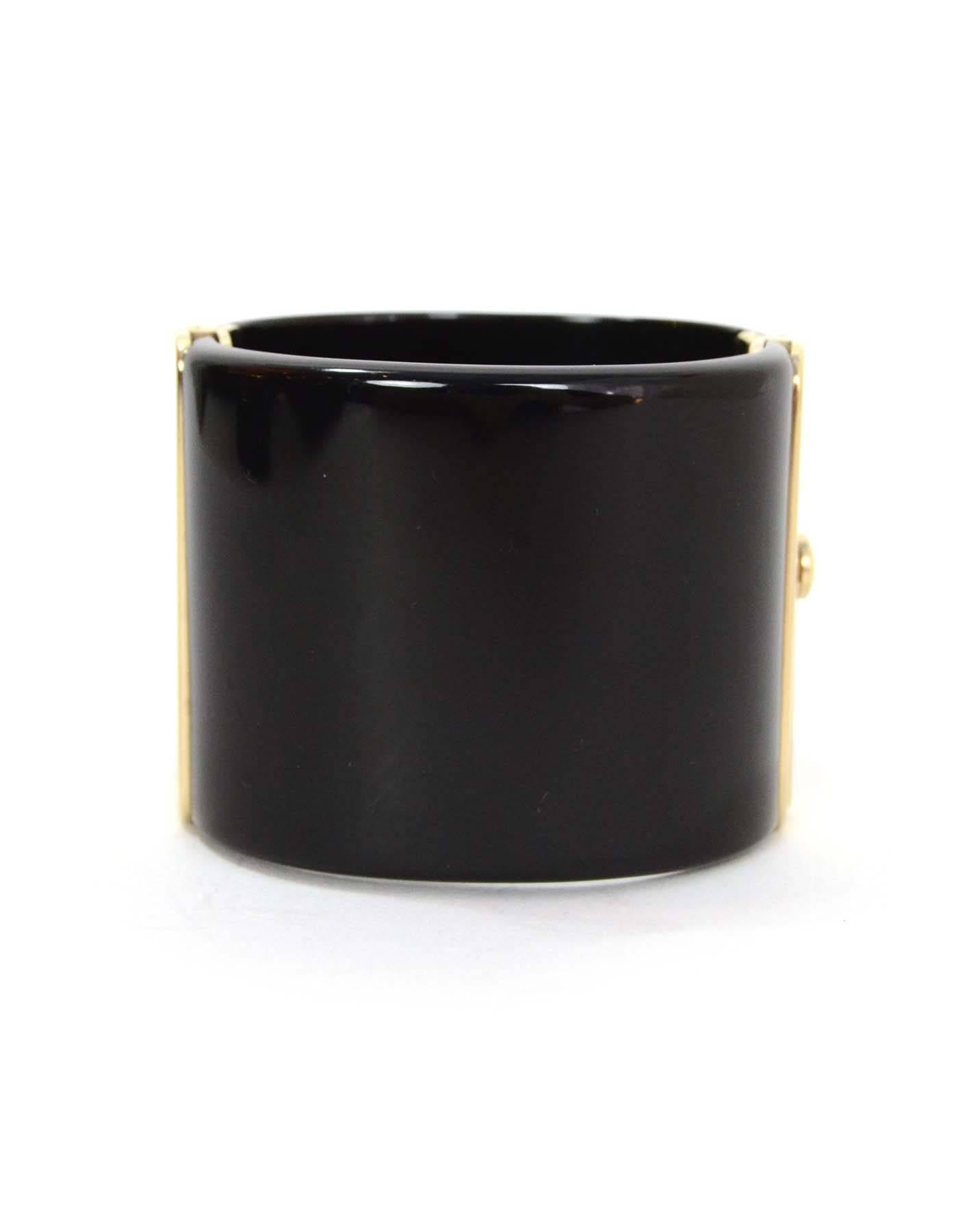 Chanel Crystal & Pearl CC Cuff Bracelet GHW In Excellent Condition In New York, NY